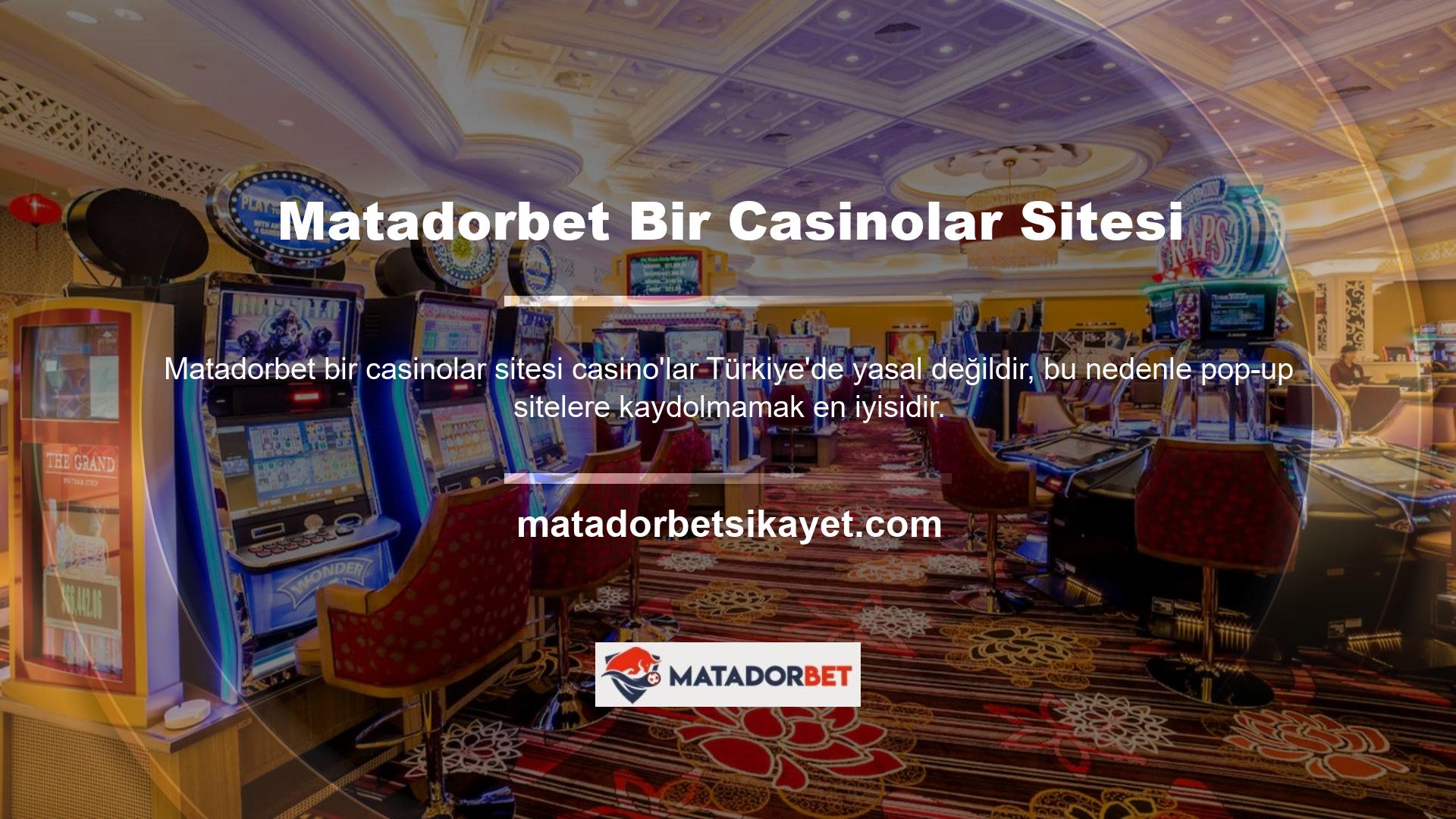 Matadorbet bir casinolar sitesidir